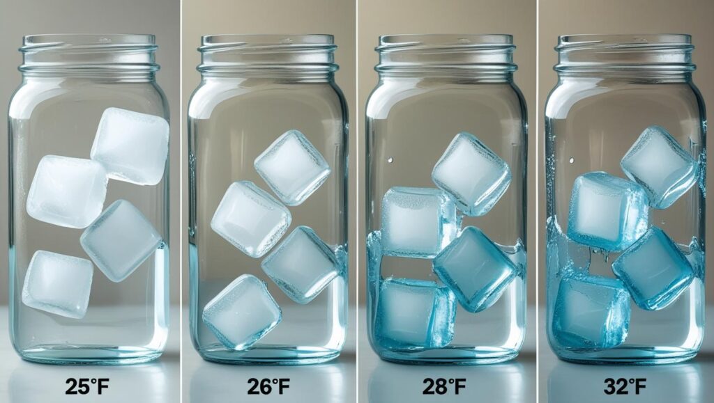 Ice cube melting