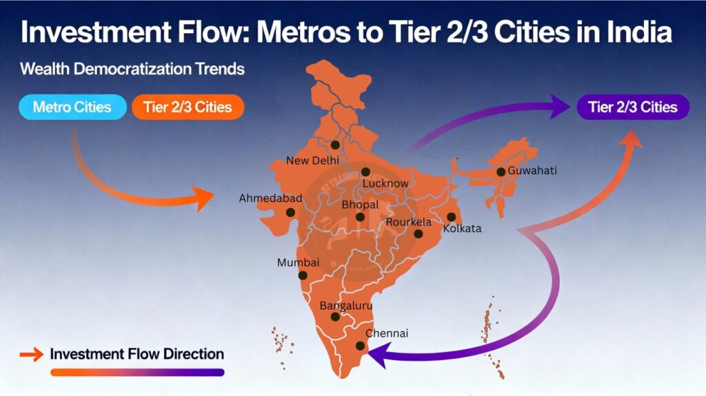 Geographic democratization of investments across India - from metros to tier 2 and tier 3 cities